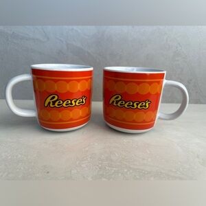Set Of 2 Reese's Peanut Butter Cup Coffee Mug Orange Coffee Cup 10 oz by Galerie